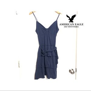 🦋 American eagle navy sleeveless dress size : M